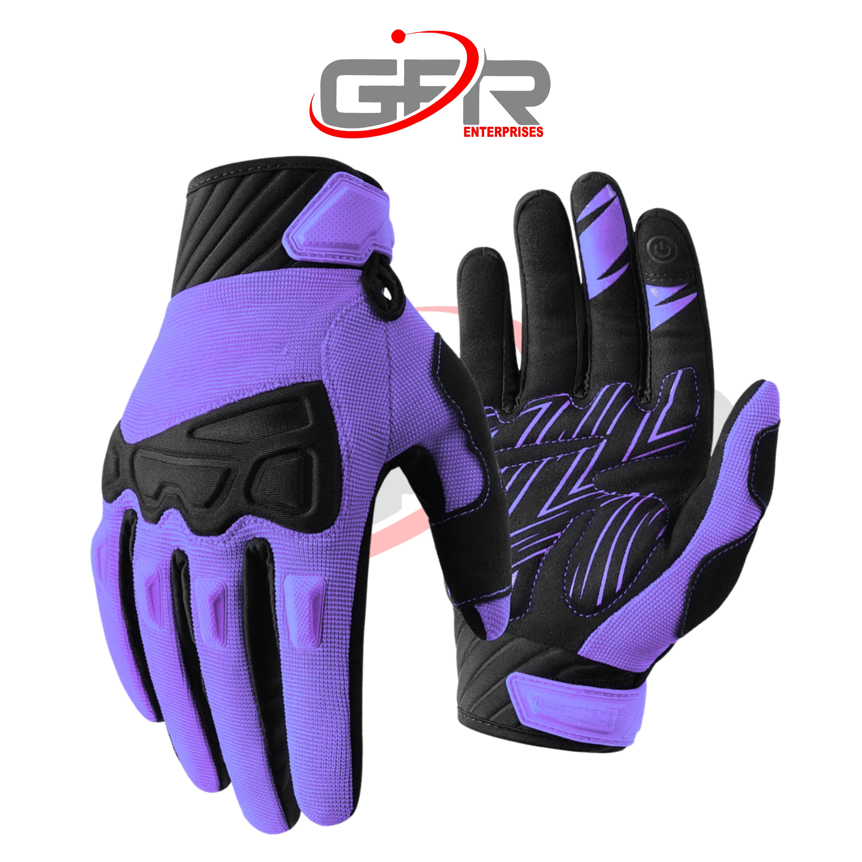 Custom enduro gloves with silicone handlebar grip