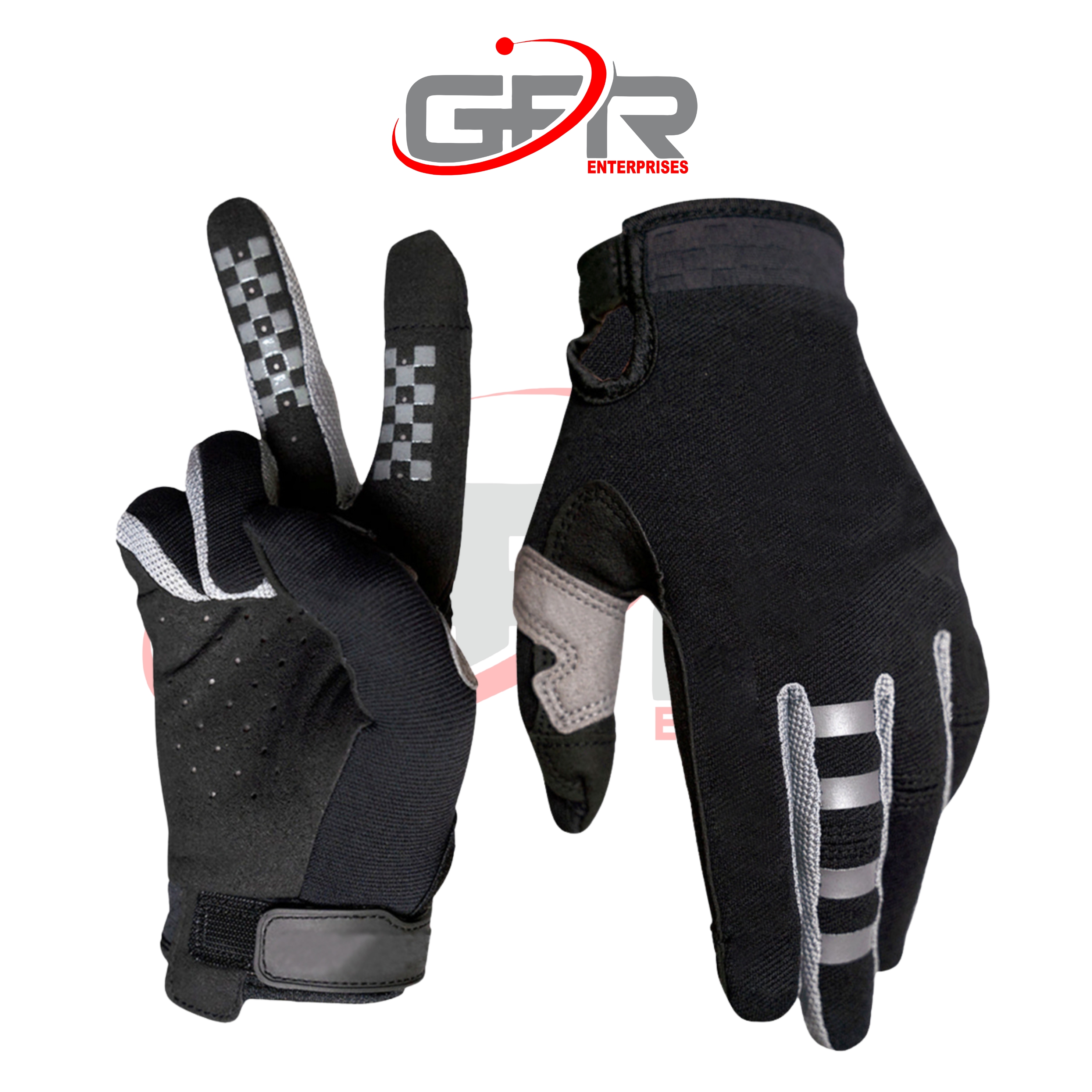Custom dirt bike gloves with reinforced thumb