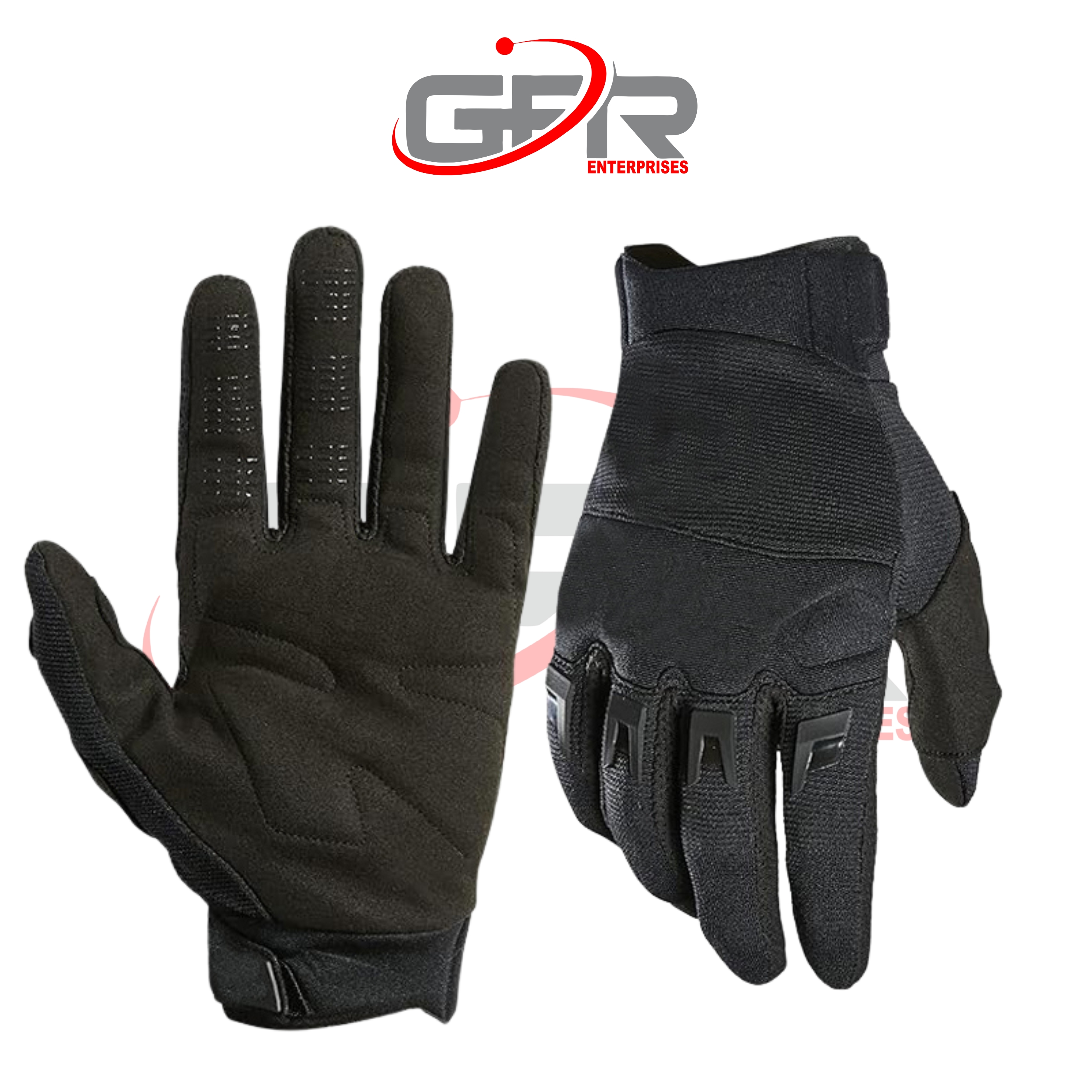 Custom dirt bike gloves with breathable stretch upper