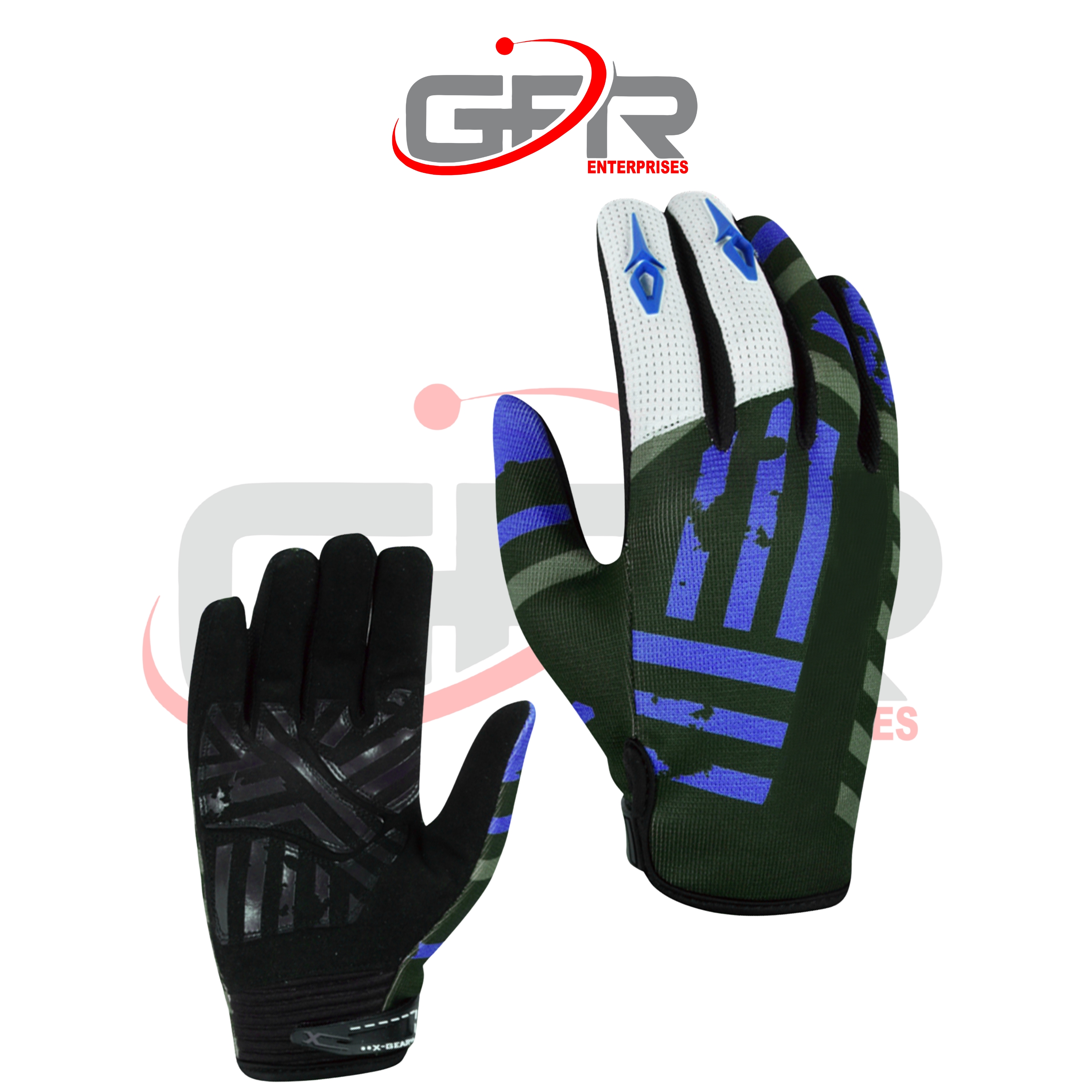 Custom off-road motorcycle gloves for trail riding