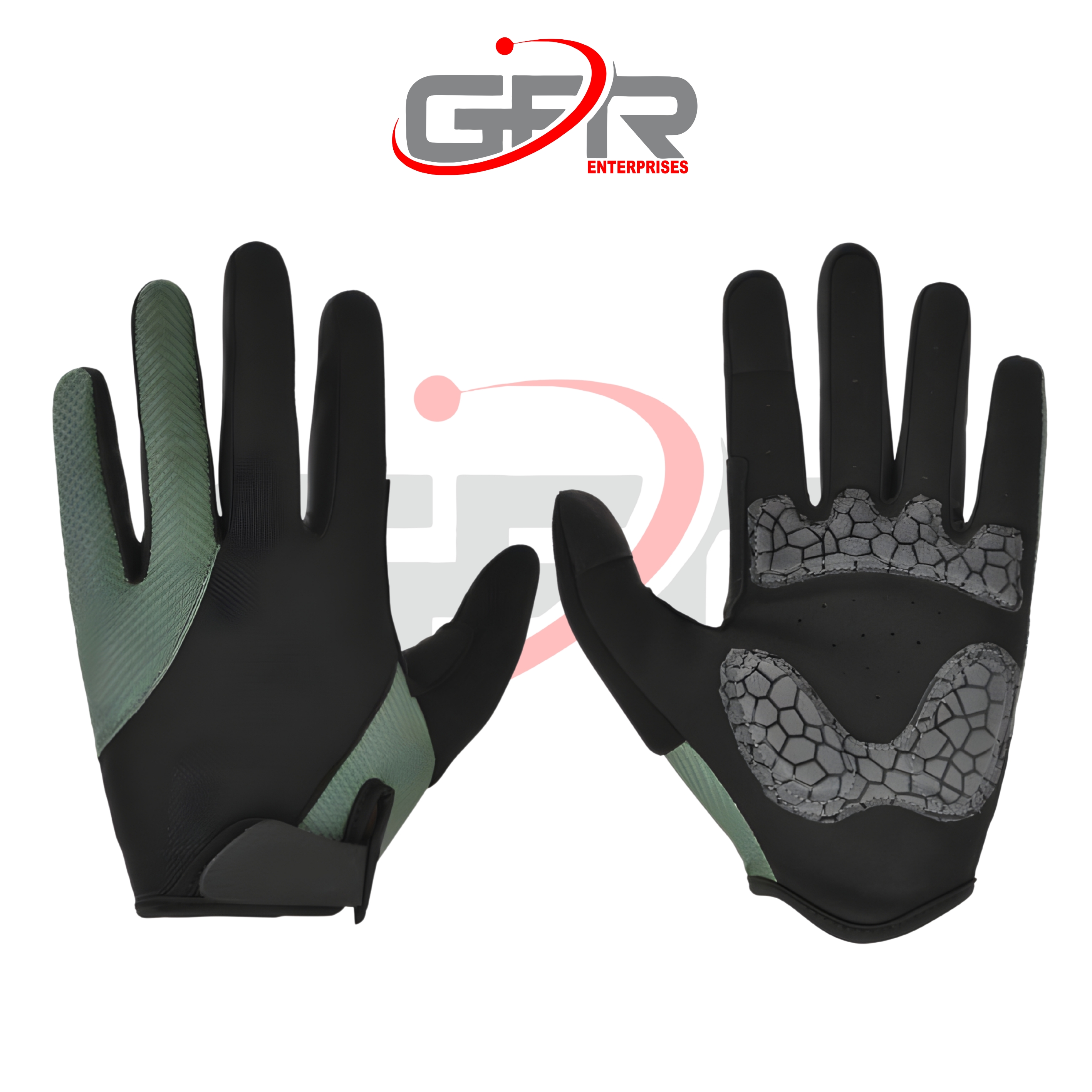 Premium cycling gloves with reinforced thumb panel for long rides.