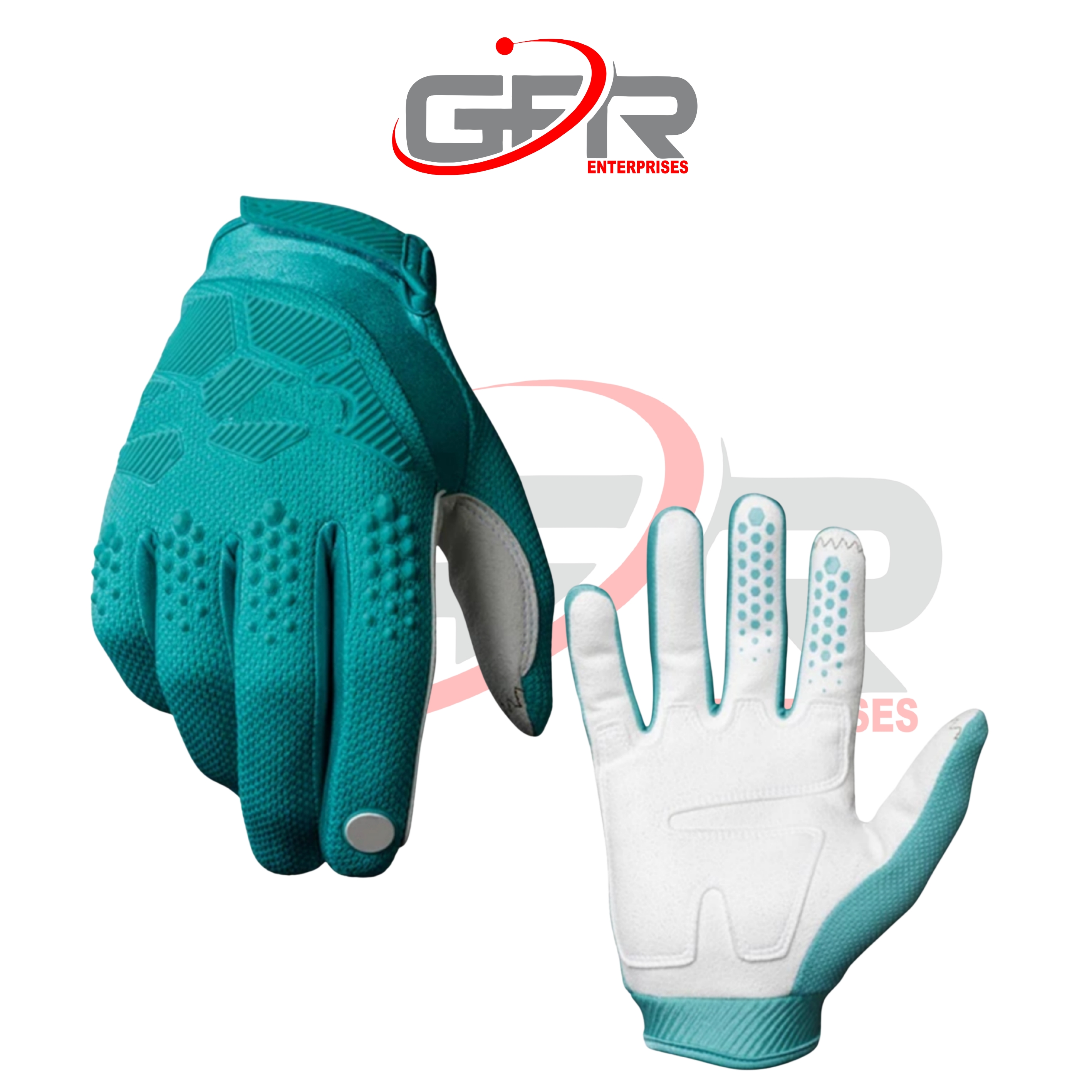 Custom full-finger cycling gloves for private label brands.