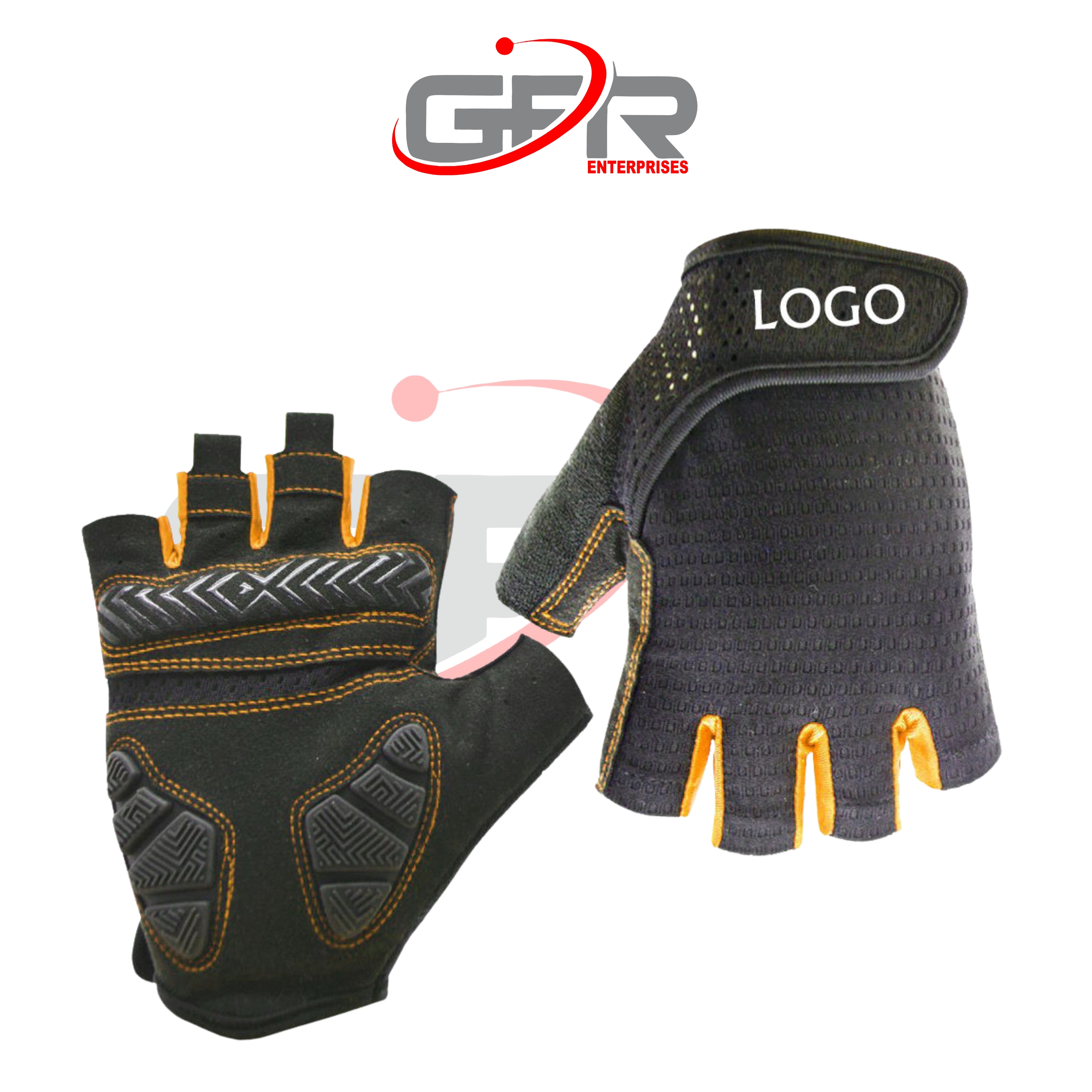 MTB fingerless gloves with pull tabs.