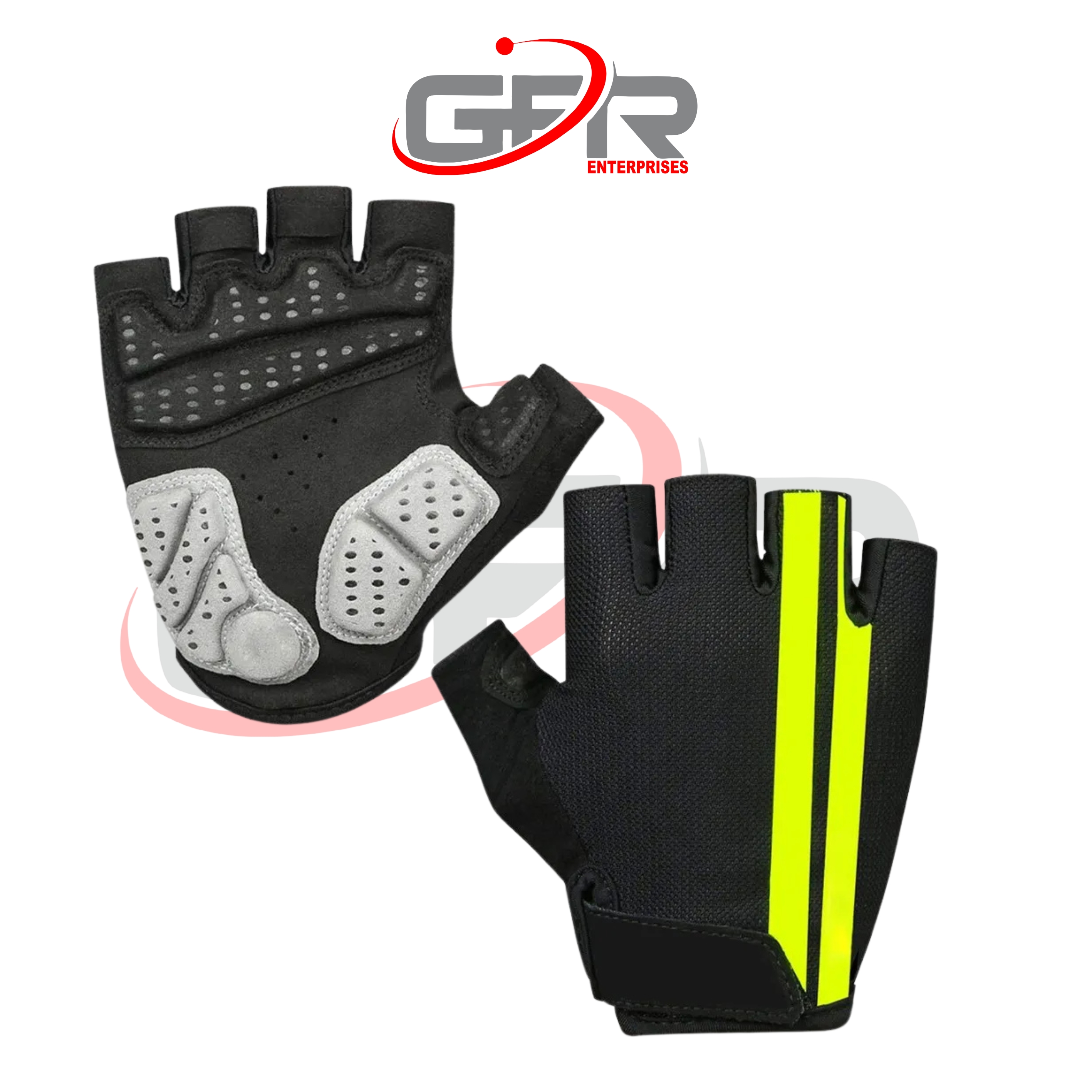 Breathable mesh cycling mitts with ergonomic fit.