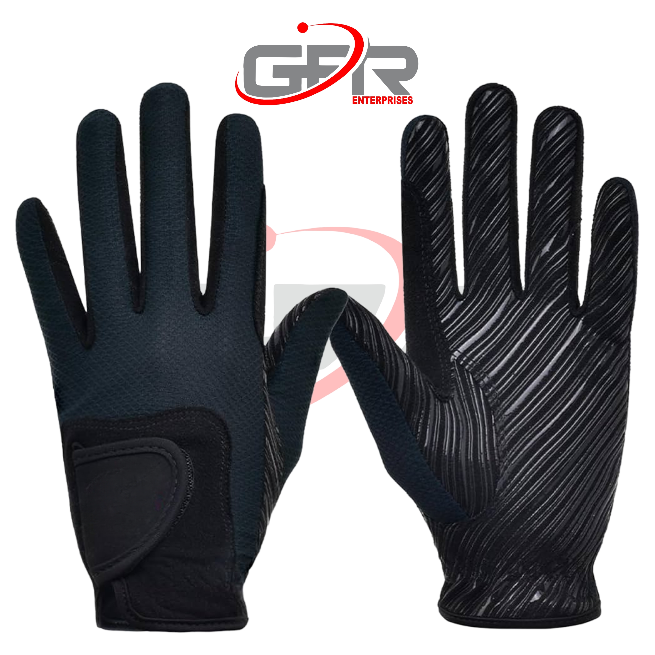 Genuine leather horse riding glove option