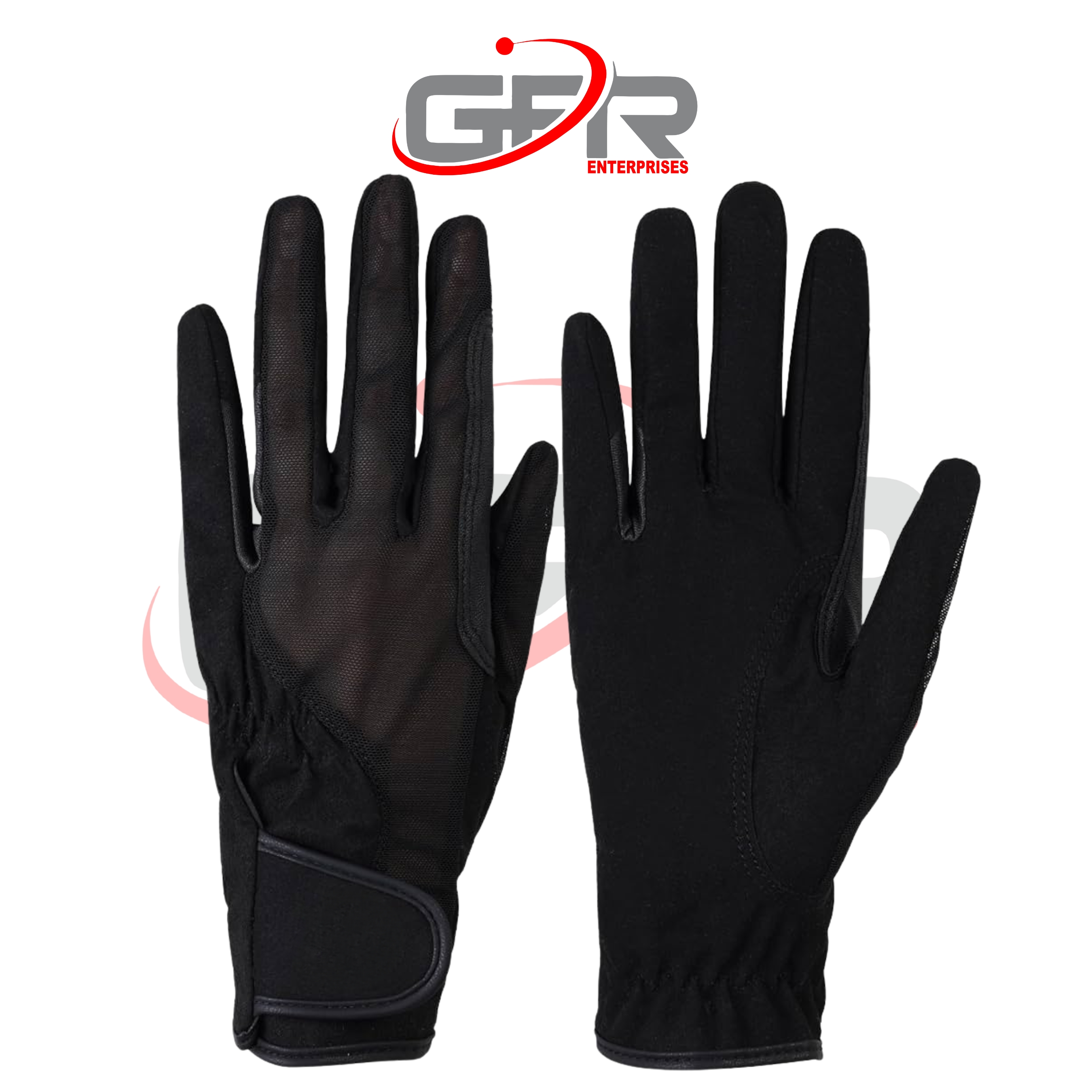Custom horse riding glove logo and branding
