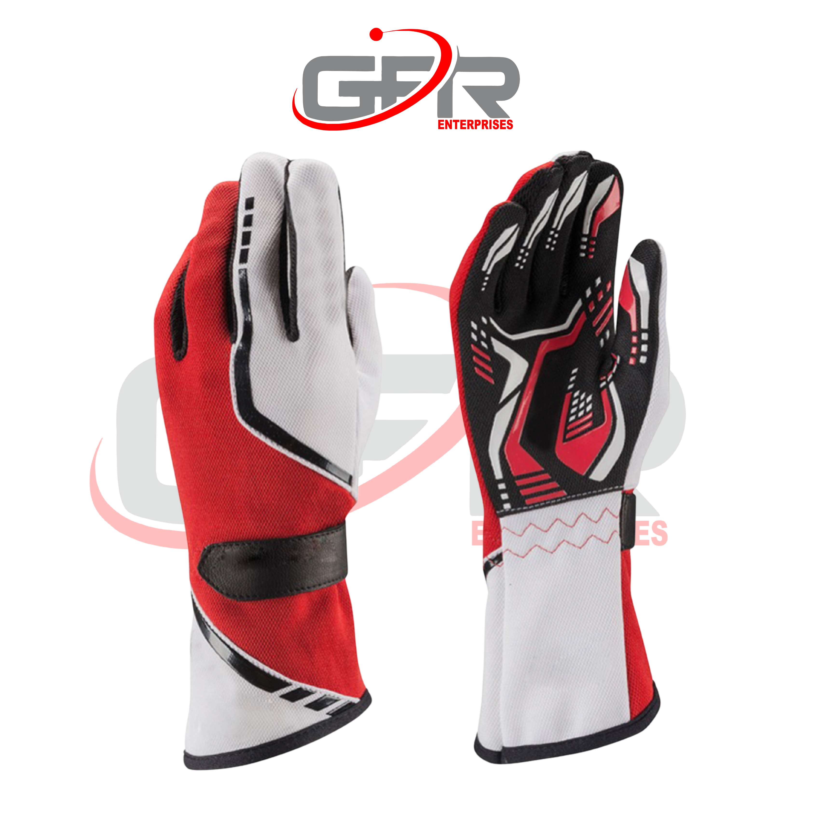 Lightweight kart racing gloves for professional drivers.