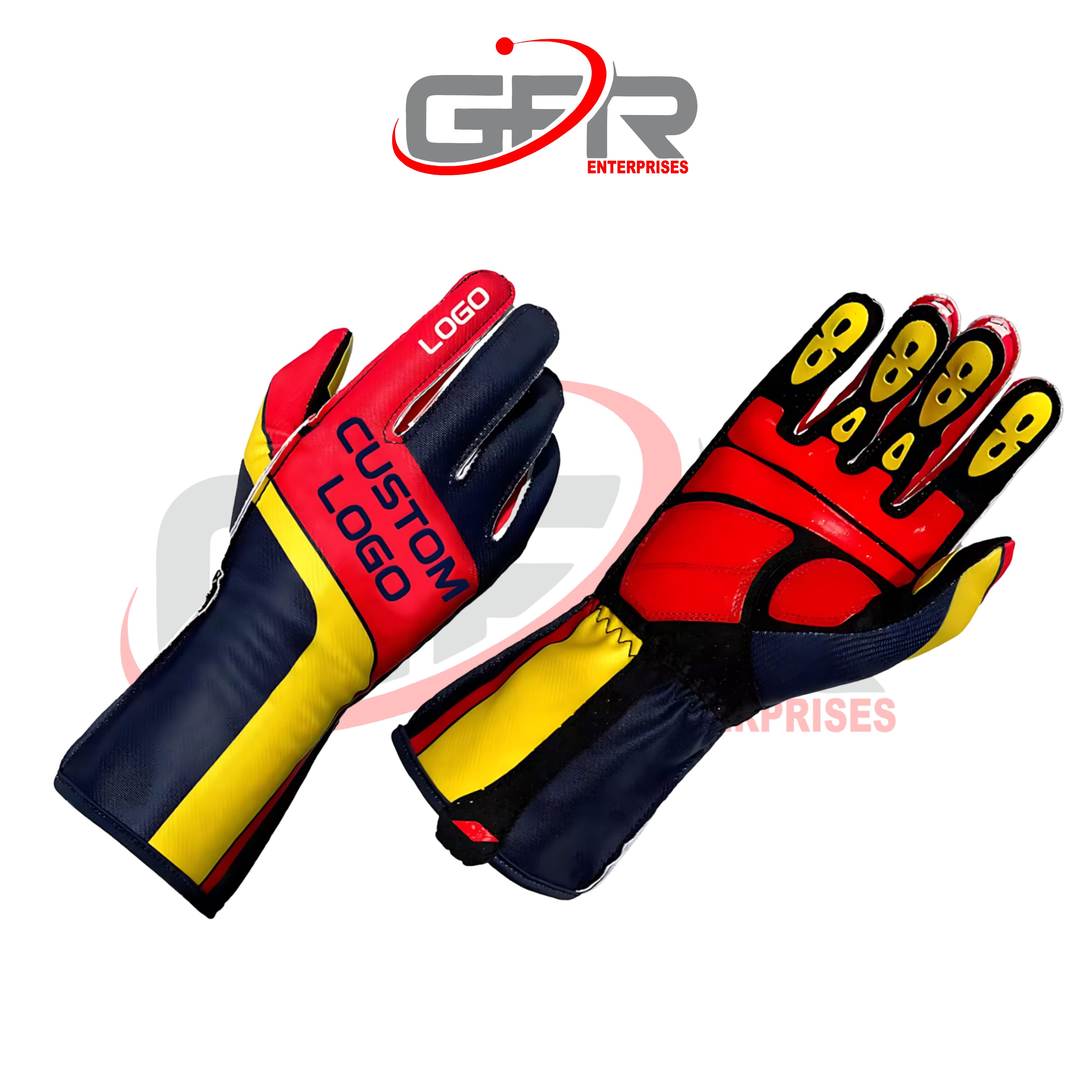 OEM karting gloves with breathable stretch fabric and racing fit.