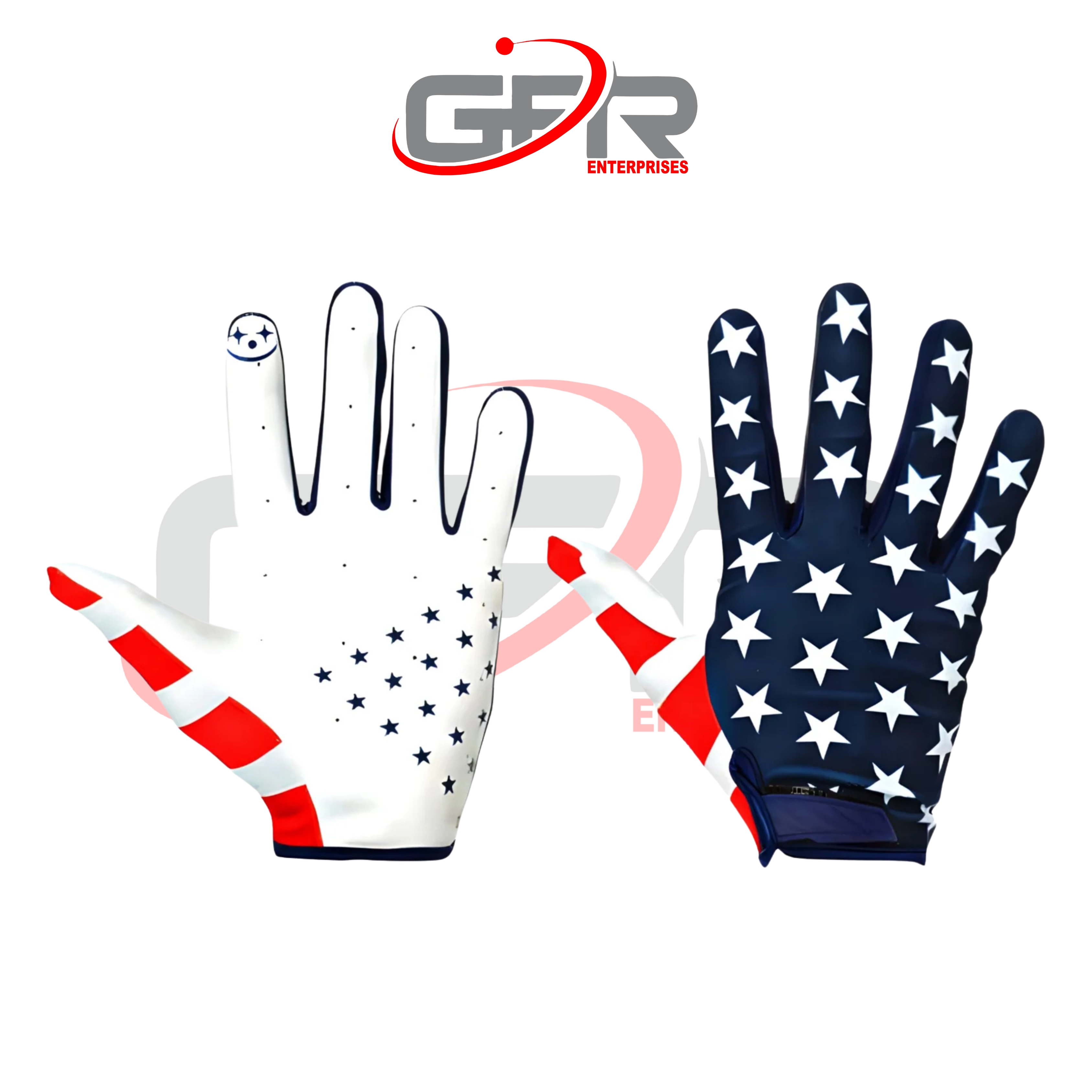 Professional off-road racing gloves manufactured by GFR Enterprises.