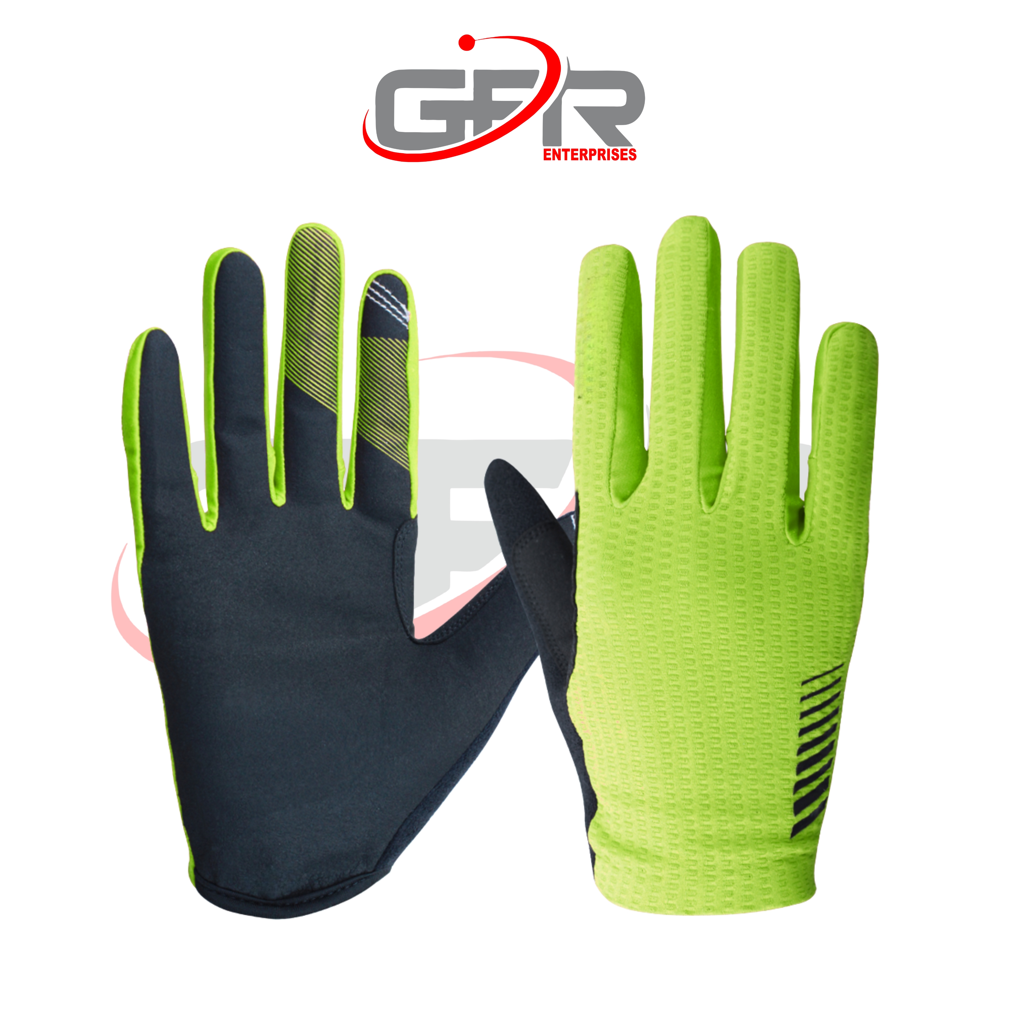 Custom motocross gloves with durable Clarino palm for enhanced off-road grip.