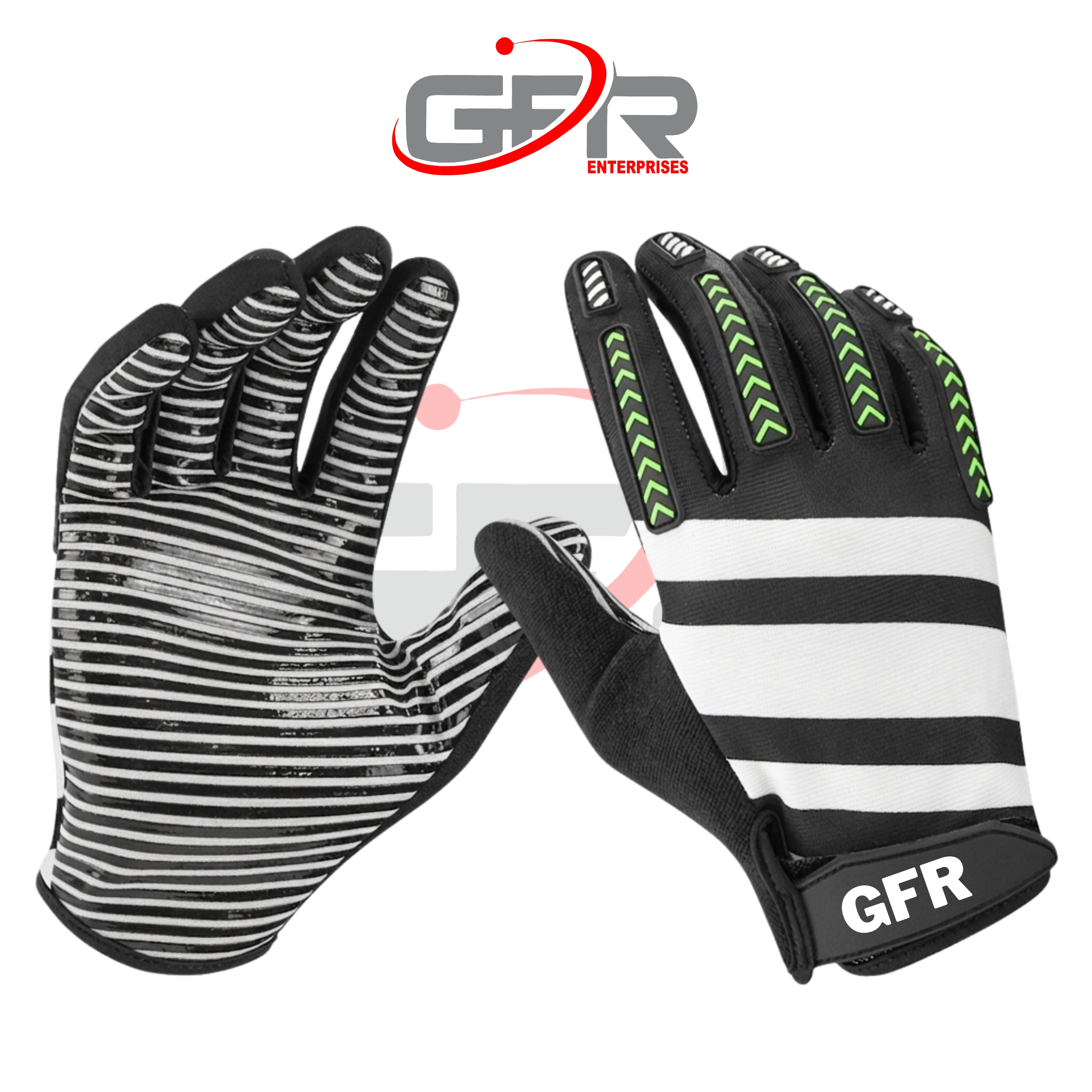 Custom downhill gloves with reinforced synthetic palm