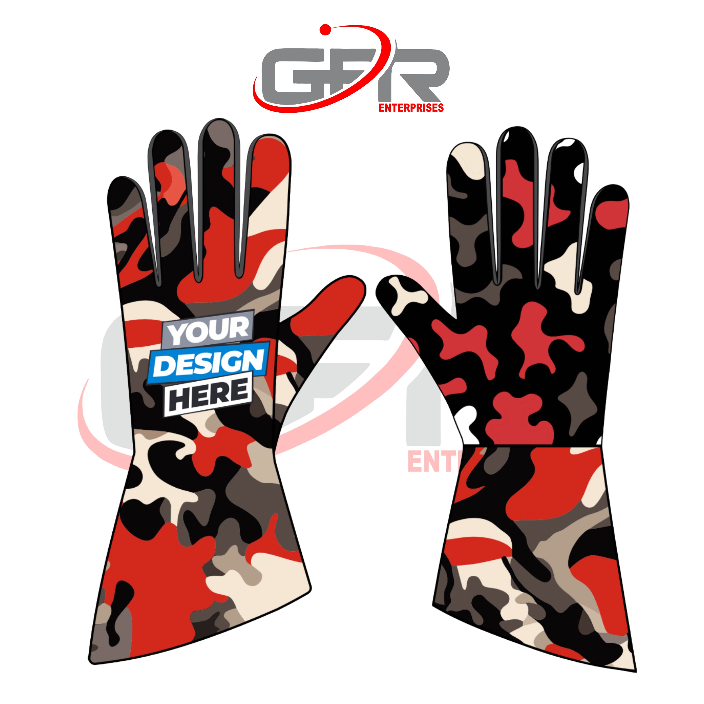 Close-up of suede palm on premium sim racing gloves.