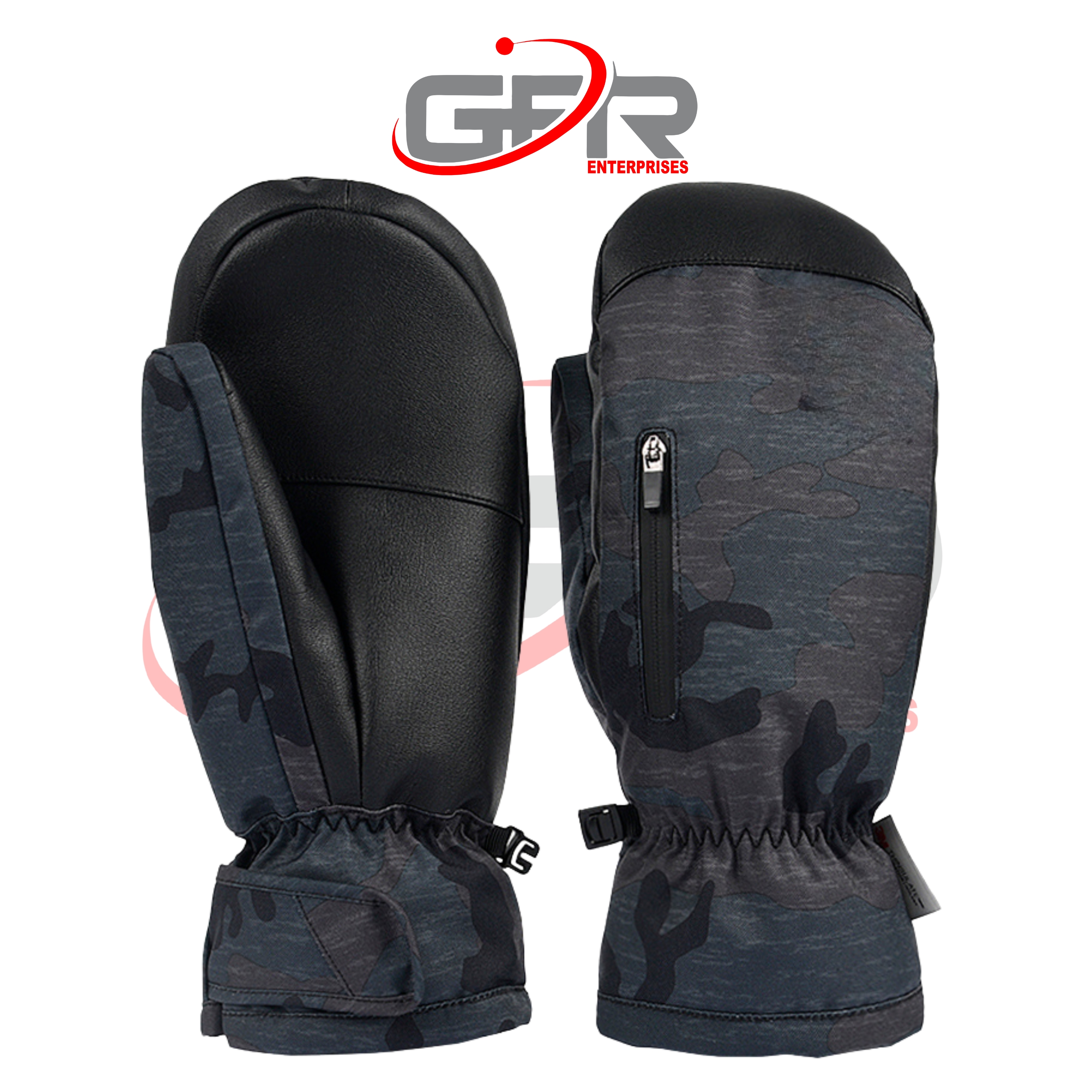 Insulated snowboard gloves with waterproof outer shell.